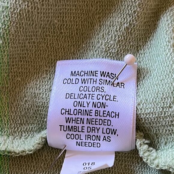 Prospirit Green Knit Jacket with Embroidered Flower Woman Size Medium Athletic - Picture 13 of 13